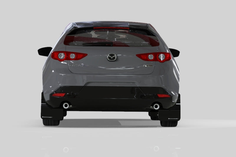 Rally Armor 19-22 Mazda3 GT Sport Hatch Red UR Mud Flap w/ White Logo