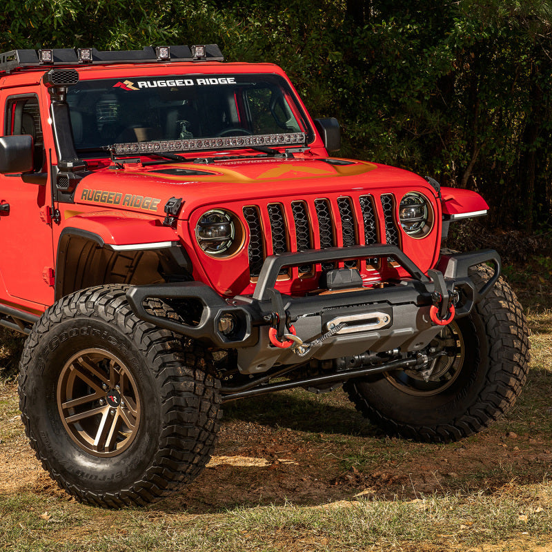 Rugged Ridge Venator Front Bumper W/Overrider &amp; Winch Tray JL