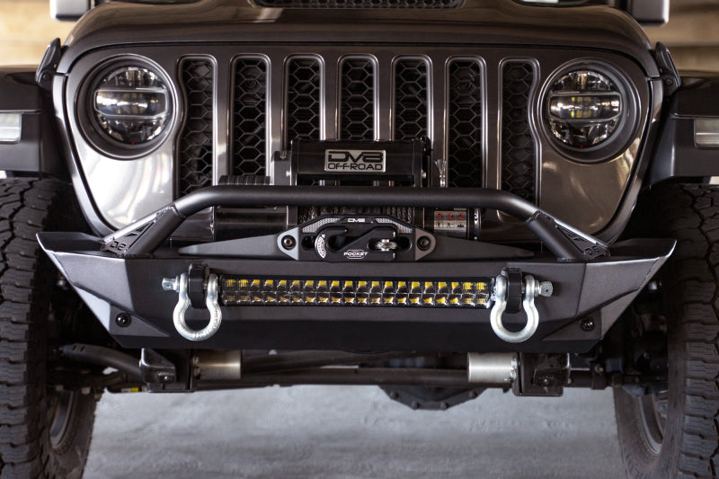 DV8 Offroad 07-23 Jeep Wrangler JK/JL &amp; Gladiator JT FS-1 Series Stubby Front Bumper