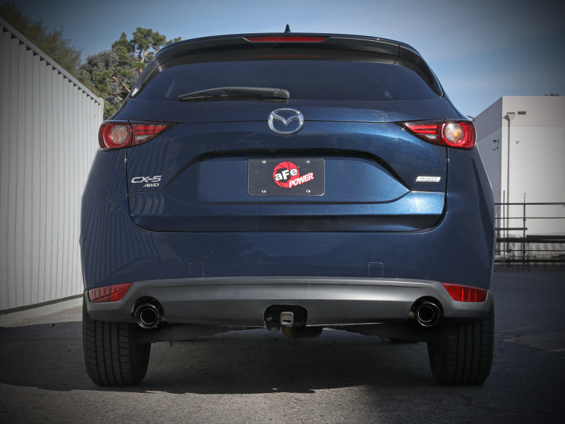 aFe Takeda 17-24 Mazda CX-5 2.5L (t) 2.5in. SS Axle-Back Exhaust System w/Black Tips