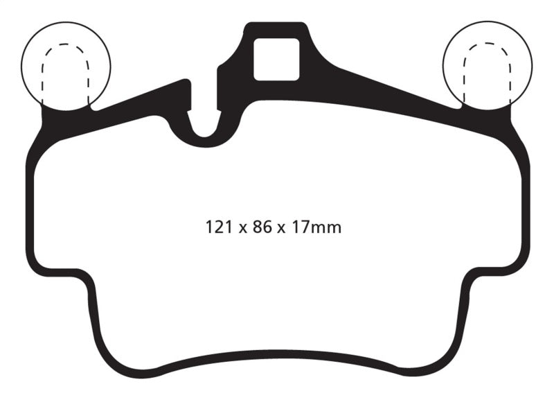 EBC 07-08 Porsche 911 (997) (Cast Iron Rotor only) 3.6 Carrera 2 Bluestuff Front Brake Pads - DP52029NDX