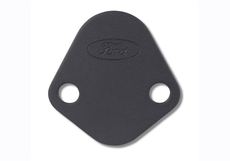 Ford Racing Fuel Pump Block Off Plate - Black Crinkle Finish w/ Ford Oval - 302-291