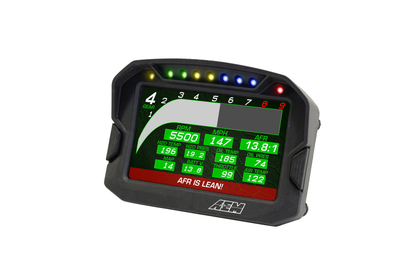 AEM CD-5LG Carbon Logging Digital Dash Display w/ Internal 10Hz GPS &amp; Antenna