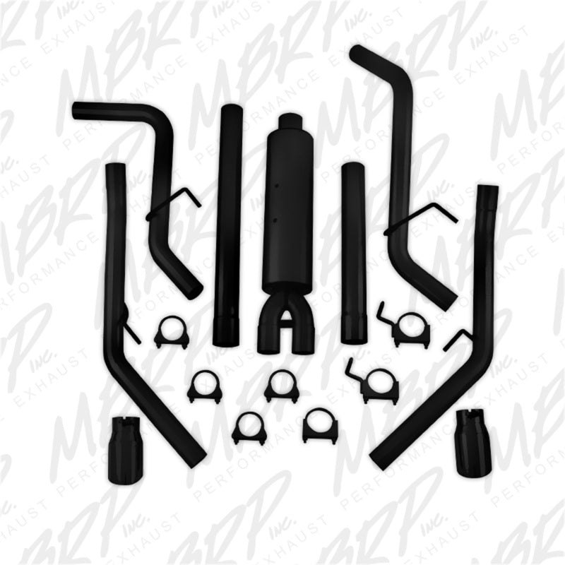 MBRP 09-14 Dodge Ram 1500 5.7L Cat-Back Dual Split Rear (Through Stock Bumper) AL - Black - S5146BLK