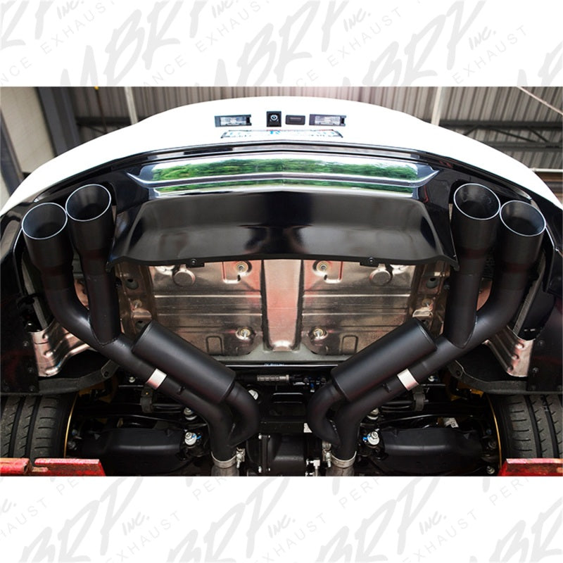 MBRP 18-20 Ford Mustang GT 2.5in Black Coated Non Active Dual Axle Back Exhaust - 4in Dual Wall Tips - S7211BLK