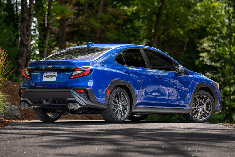 MBRP 2022+ Subaru WRX 3in Cat-Back Dual Split Rear Quad Carbon Fiber Tips Street Profile Exhaust - S48073CF