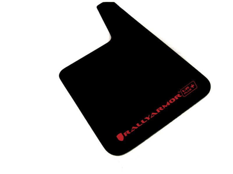 Rally Armor Universal Fit (No Hardware) UR Plus Black UR Mud Flap w/ Red Logo