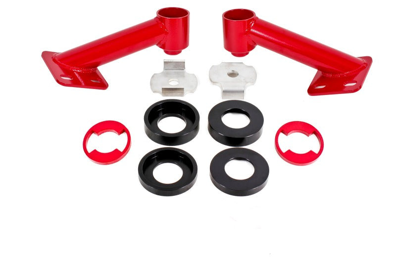 BMR 15-23 S550 Mustang Cradle Bushing Lockout Kit - Red - CB005R