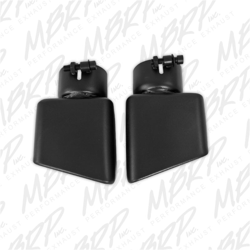 MBRP Universal Tip 4.75inx 3in Rectangle Angled Cut 3in O.D. inlet Pass. Side 7.375in length Black - T5120BLK