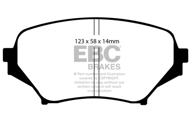 EBC 06-15 Mazda Miata MX5 2.0 Yellowstuff Front Brake Pads - DP41774R