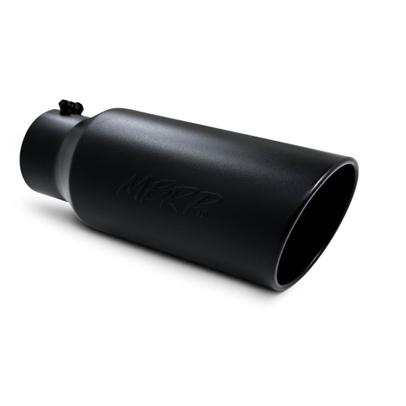 MBRP Universal Tip 7in O.D. Rolled End 5in inlet 18in length Black - T5127BLK