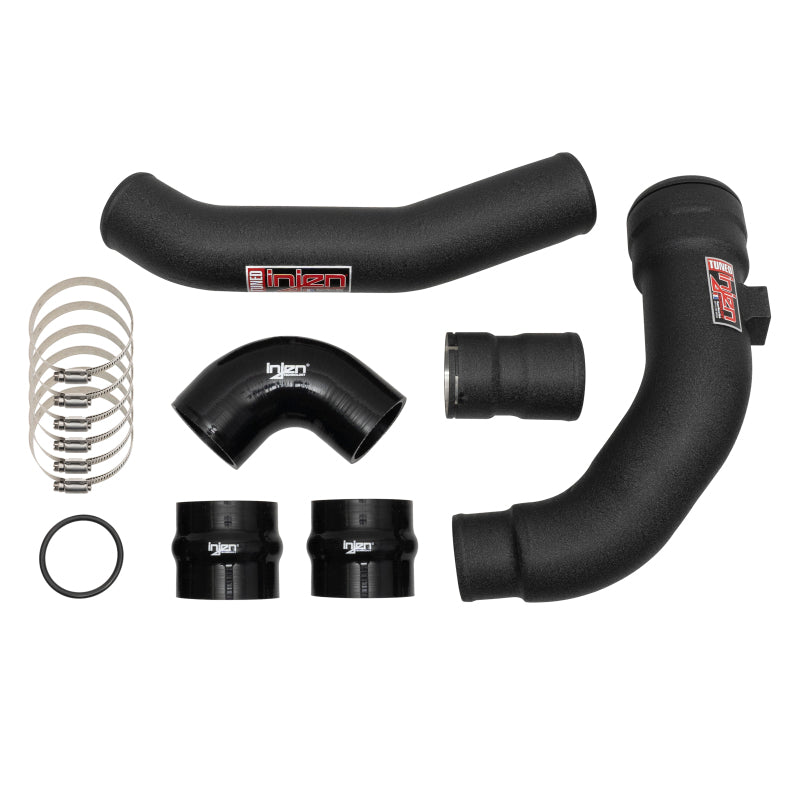 Injen 17-22 Ford F250/F/350/F-450/F-550 V8-6.7L Turbo Diesel Wrinkle Black Intercooler Piping Kit - SES9004ICPWB