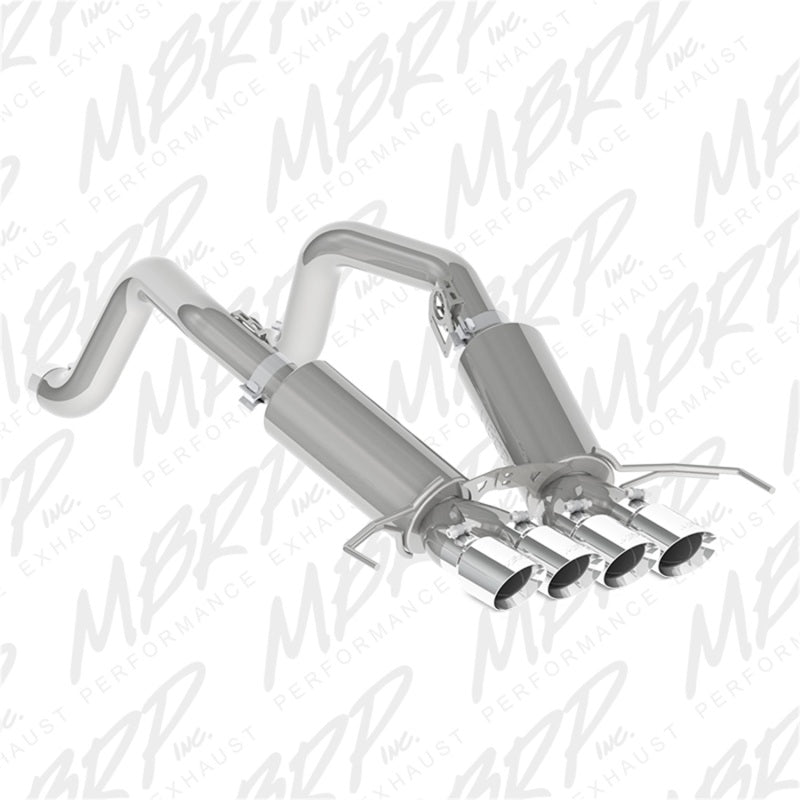 MBRP 14-19 Chevy Corvette V8 6.2L 3in T304 Dual Cat Back w/ 4in Quad Dual Wall Tips - S7030304