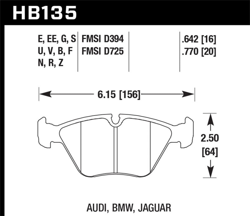 Hawk 95-02 BMW M3 HP+ Street Front Brake Pads