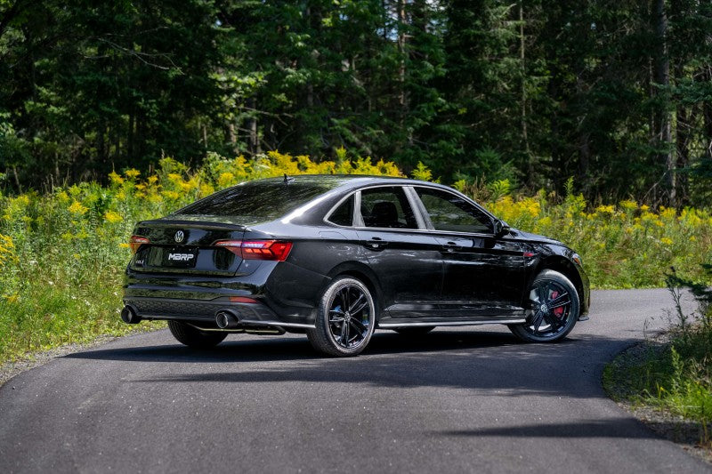 MBRP 2022 VW Jetta GLI 2.0 TSI 3in Cat Back T304 SS 2.5in Dual Split Rear w/ Carbon Fiber Tips - S46153CF