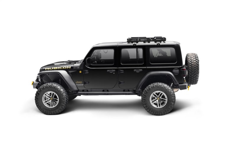 Bushwacker 18-21 Jeep Wrangler JL (2-Door &amp; 4-Door) Flat Style Flares 4pc - Black