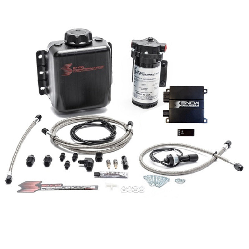 Snow Performance Stg 2 Boost Cooler Prog. Engine Mount Water Injection Kit (SS Braid Line &amp; 4AN)