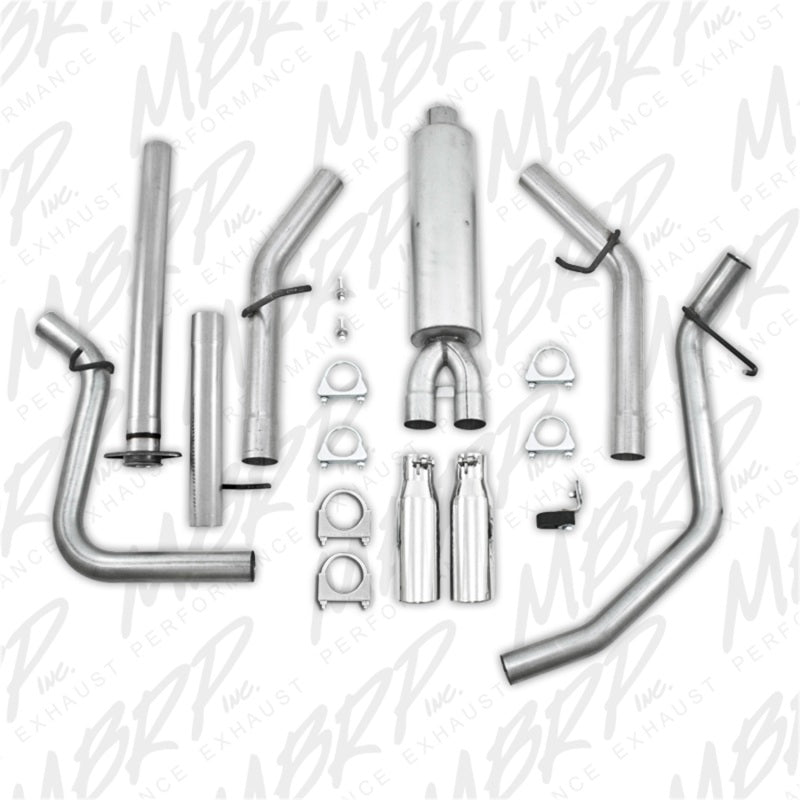 MBRP 2007-2008 Chev/GMC 1500 (Next Gen.) CC EC (excl. 8 bed) 4.8/5.3L/6.0L Cat Back Dual Split - S5038AL