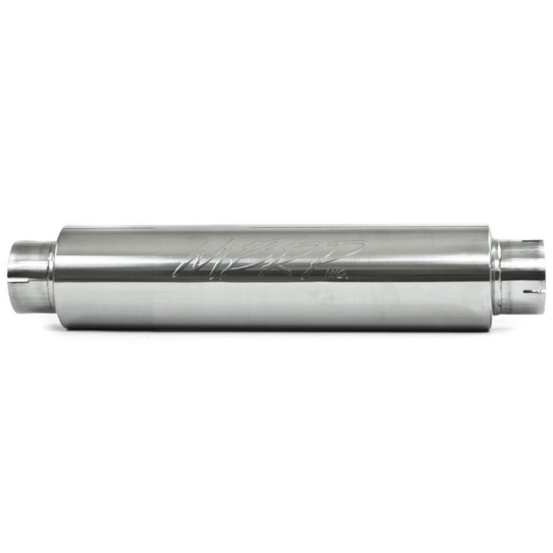 MBRP Universal Quiet Tone Muffler 4in Inlet/Outlet 24in Body 6in Dia 30in Overall T304 - M1004