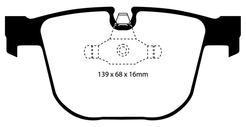 EBC 08-10 BMW M3 4.0 (E90) Yellowstuff Rear Brake Pads - DP41451R