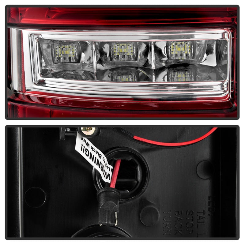 Spyder 16-17 Toyota Tacoma LED Tail Lights - Red Clear (ALT-YD-TT16-LED-RC)