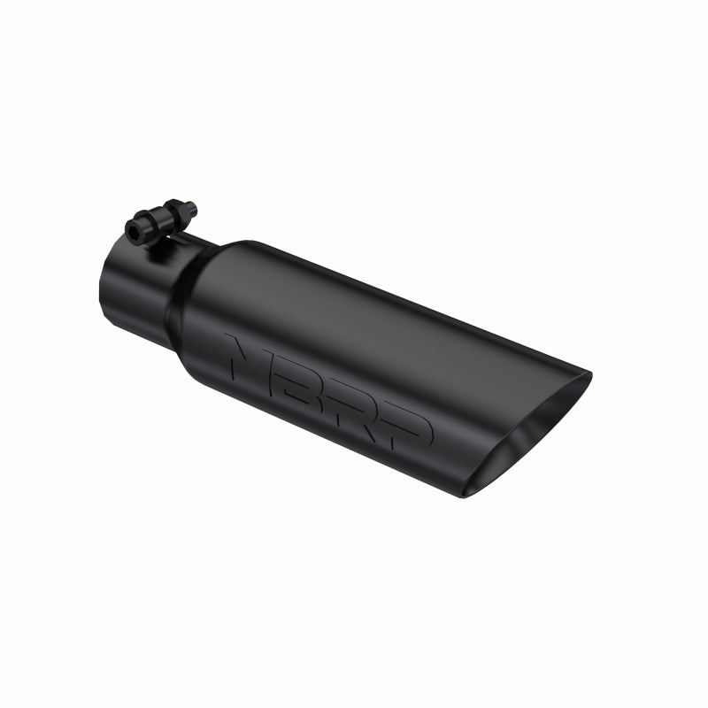 MBRP Universal Tip 3.5 O.D. Dual Wall Angled 2.5 inlet 12 length - Black Finish - T5106BLK