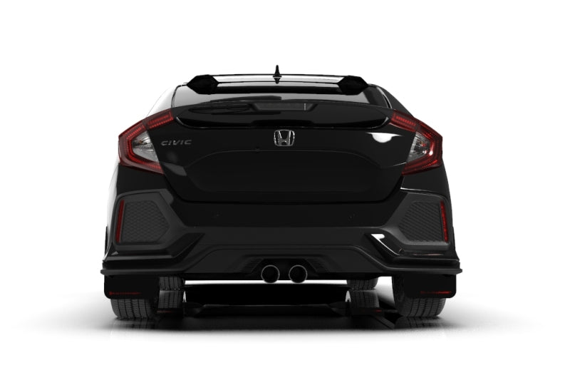 Rally Armor 17-19 Honda Civic Sport &amp; Touring (Hatch) Black UR Mud Flap w/ Red Logo