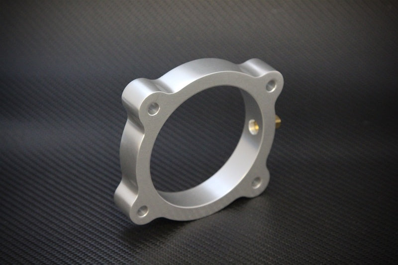 Torque Solution Throttle Body Spacer (Silver): Hyundai Genesis V6 3.8L 2013+ - TS-TBS-021