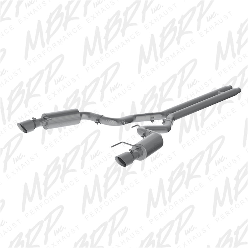 MBRP 15 Ford Mustang GT 5.0 Convertible T409 3in Cat Back Dual Split Rear Exit (Street Version) - S7239409