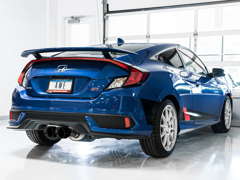 AWE Tuning 2016+ Honda Civic Si Track Edition Exhaust w/Front Pipe &amp; Dual Diamond Black Tips