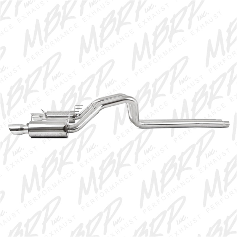 MBRP 11-14 Ford Mustang GT 5.0L Dual Split Rear Street Version T409 3in Cat Back Exhaust System - S7258409