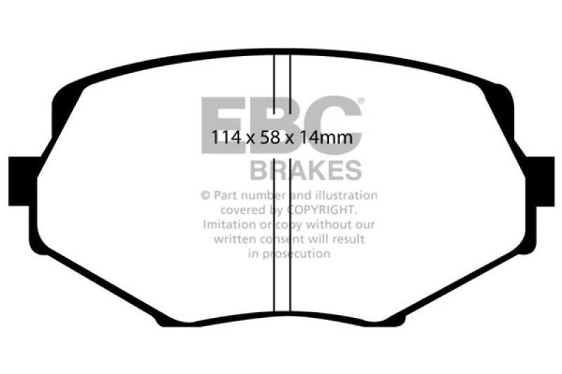 EBC 94-01 Mazda Miata MX5 1.8 Yellowstuff Front Brake Pads - DP41002R