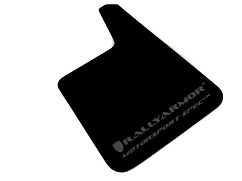 Rally Armor Universal Fit (No Hardware) Motorsport Spec Black UR Mud Flap w/ Gray Logo