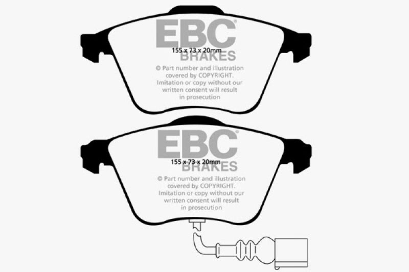 EBC 07-10 Audi TT Quattro 3.2 Redstuff Front Brake Pads - DP31946C