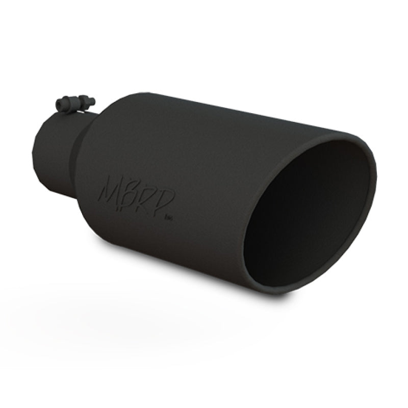 MBRP Universal Exhaust Tip 7in O.D. Rolled End 4in Inlet 18in Length - Black - T5126BLK