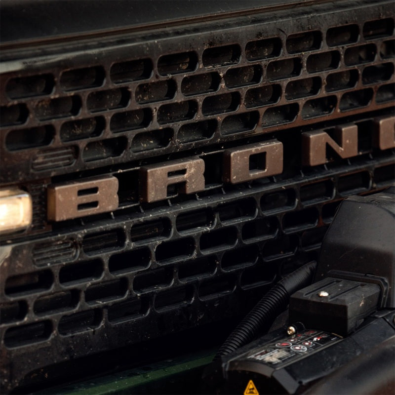 Ford Racing 2021+ Bronco Grille Lettering Overlay Kit - Bronze - M-1447-BLBR