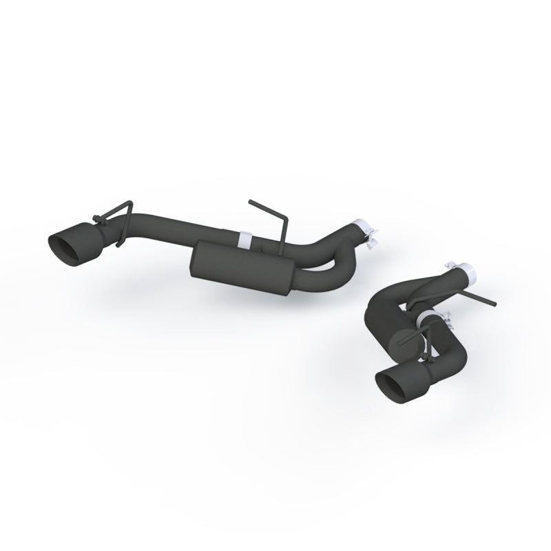 MBRP 16-19 Chevrolet Camaro 2.5in Black Coated Non NPP Axle Back Exhaust System - 4in Dual Wall Tips - S7038BLK