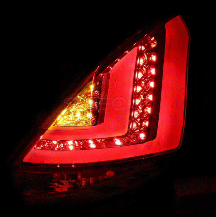 SPEC-D Fiesta LED Tail Lights - Red