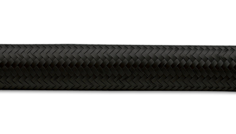 Vibrant -16 AN Black Nylon Braided Flex Hose .89in ID (50 foot roll) - 12003