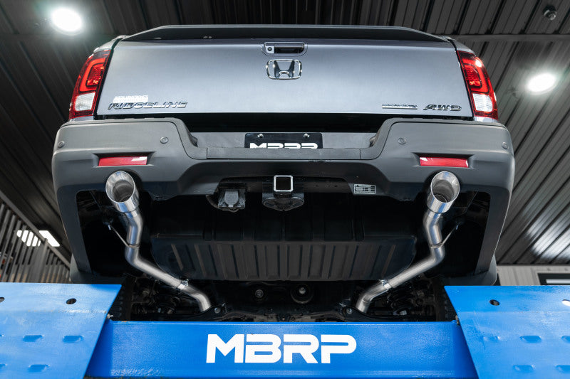 MBRP 21-22 Honda Ridgeline T304 Stainless Steel 2.5in Cat-Back - Dual Split Rear Exit - S5901304