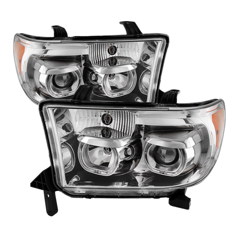 Xtune Toyota Tundra 07-13 Projector Headlights Eliminates AFS LED Halo Chrome PRO-JH-TTUN07-CFB-C