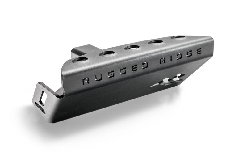 Rugged Ridge 07-23 Jeep Wrangler JK/JKU/JL/JLU &amp; 20-23 Gladiator Hitch Skid Plate 2in. Rec - Tex Blk