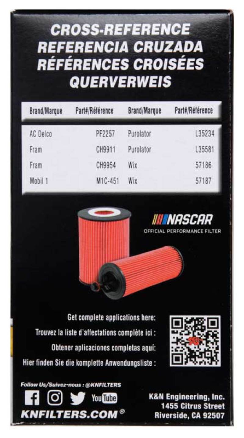 K&amp;N 2018 Audi RS3 2.5L Cartridge Oil Filter