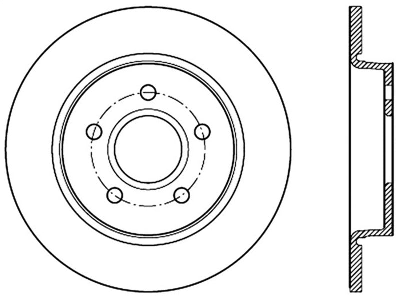 StopTech 13+ Ford Focus ST Slotted Rotor - Rear Left