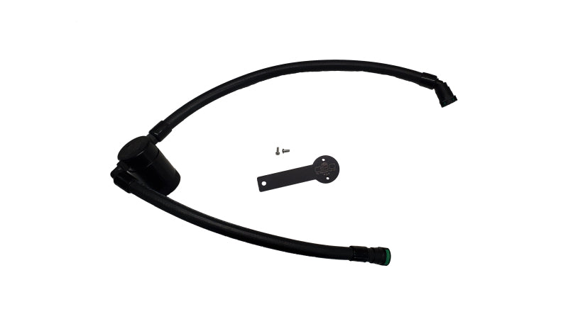 J&amp;L 19-24 Chevy Silverado/GMC Sierra 1500 2.7L Passenger Side Oil Separator 3.0 - Black Anodized