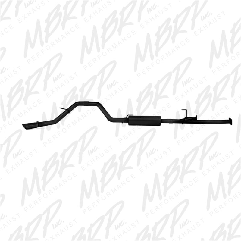 MBRP 2009-2014 Toyota Tundra 5.7L EC-Std. &amp; SB/CC-SB 3in Cat-Back Single Side AL - Black - S5314BLK