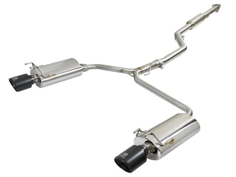 aFe Takeda Exhaust 304SS Dual Cat-Back w/ Black Tips 13-17 Honda Accord LX/EX/EX-L Sedan L4 2.4L