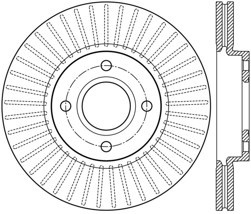 StopTech 14+ Ford Fiesta ST Slotted Brake Rotor - Front Right