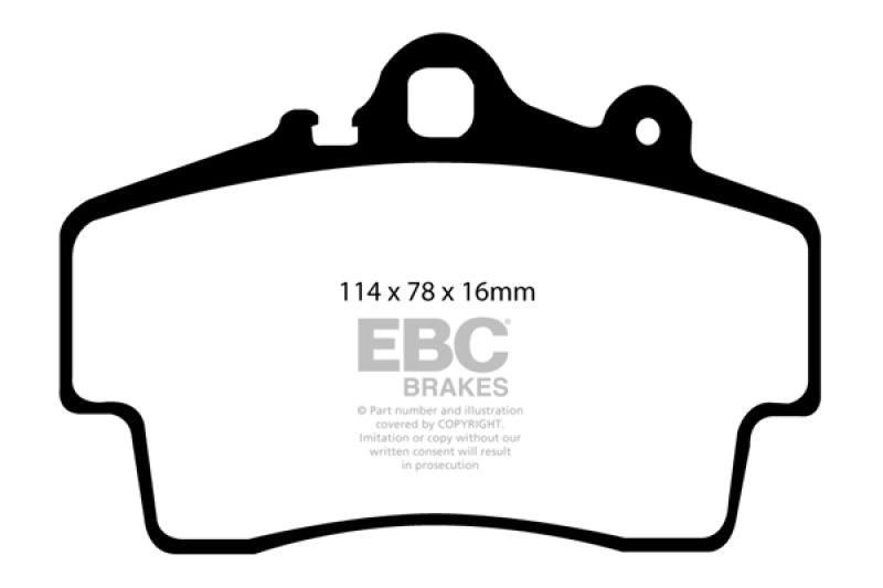 EBC 97-99 Porsche Boxster (Cast Iron Rotors only) 2.5 Redstuff Front Brake Pads - DP31207C