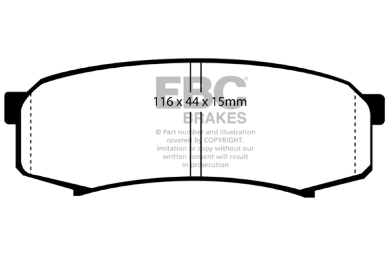 EBC 10+ Lexus GX460 4.6 Ultimax2 Rear Brake Pads - UD606